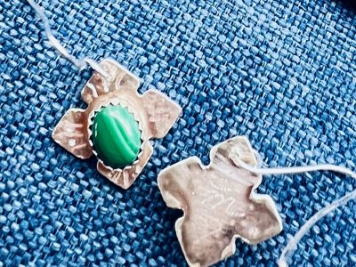 Sterling Silver Carnelian Four Sided Flower 2